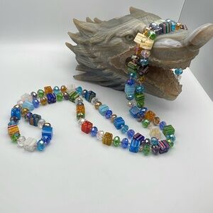 Millifiori glass beaded necklace A4